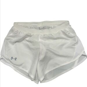 Under Armour White Athletic Shorts Lightweight Breathable